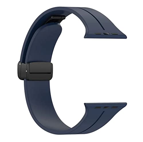 Image of Printme Silicone Sport Band Compatible with Apple Watch 38mm 40mm 41mm 42 mm 44 mm 45 mm 49 mm, Magnetic Clasp Adjustable Strap Compatible for iWatch Series SE Series 1-8