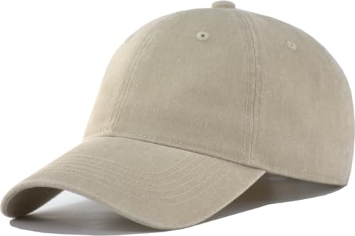 Image of TSSGBL Vintage Cotton Washed Baseball Cap S to XXL Unstructured Low Profile Adjustable Distressed Dad Hat for Men Women