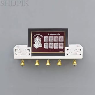 SHIJPIK 999 Pure Silver 13x9 inch Ashtvinayak Ganeshji Frame for Decor, God Frame in Silver, Perfect for Gifting or Storing in The Pooja Room, Office, or Home