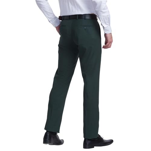 Image of Raymond Slim Fit Poly Viscose Blend Structure Pattern Flat Front Formal Trouser