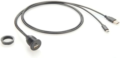 for Dual Port USB C & USB 2.0 A M-F Flush PM Data/Charging for Car - 1