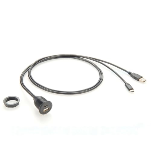 for Dual Port USB C & USB 2.0 A M-F Flush PM Data/Charging for Car