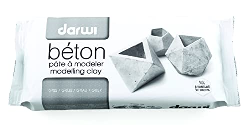 DARWI BETON PÂTE À MODELER AUTO-DURCISSANTE COULEUR BÉTON 500 G