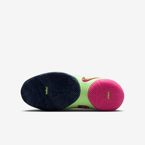 Lebron XXII Big Kids' Basketball Shoes (IB9255-400, Blustery/Ghost Green/Diffused Blue/Fireberry)2