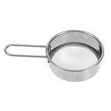 Angoily Cedazo de Harina para Hornear de Acero Inoxidable 304, Cedazo Fino Mango Portátil, Colador de Malla para Azúcar, Cacao y Harina, Utensilio de Cocina Esencial para Repostería