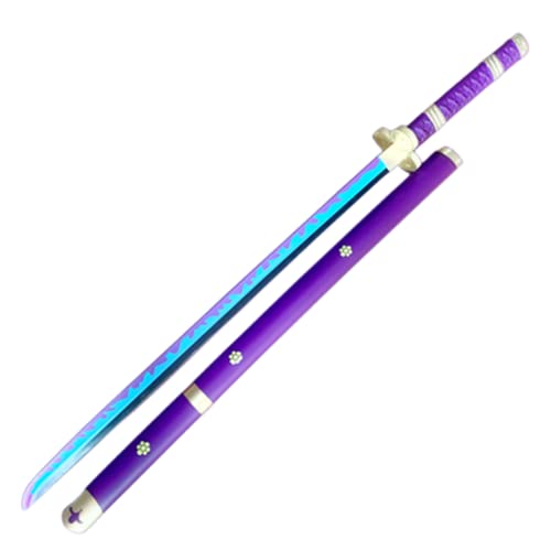 damdos Halloween Prop for Weapon Cosplay Sword Roronoaa Zoro PU Rubber Samuraiay Swords Birthdays Gifts Purple Ghost