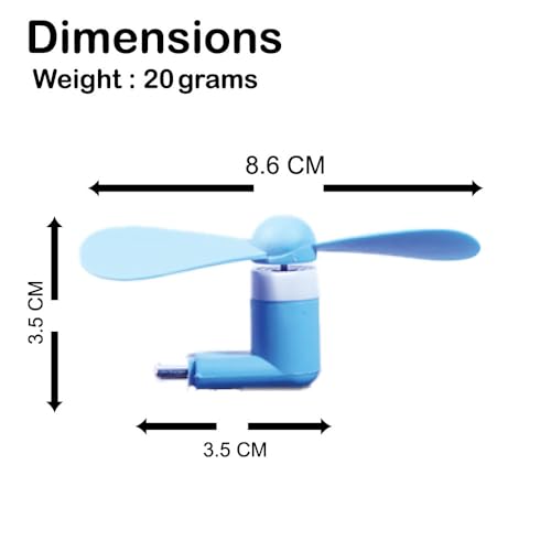 Image of USB Type C Mini Fan Pack of 2 for Mobile Phone Portable Flexible Cooling Fan Compact Pocket Travel Gadget for Android Smartphones OTG Plug & Play Silent Personal Cooling Fan Green Color