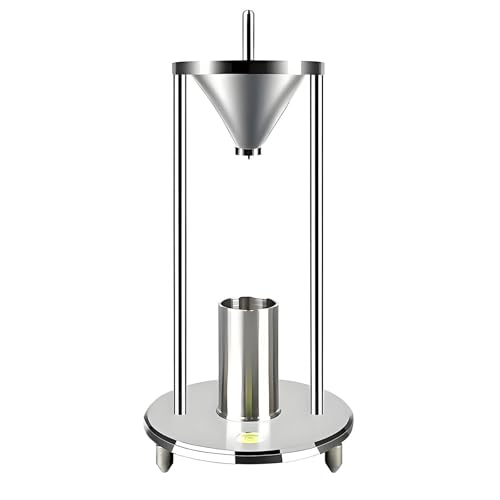 Medidor de densidad natural, probador de densidad a granel de polvo de acero inoxidable con apertura de embudo de 12,7 mm, cónico de embudo de 60° para una medición precisa del polvo