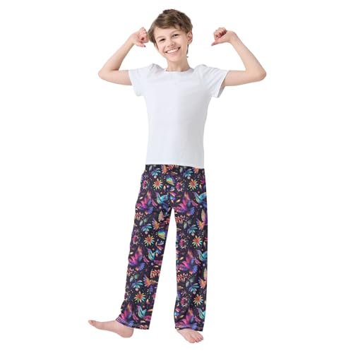 Pajama Pants Bird and Flowers PJ Bottoms Sleepwear Lounge Sleep Pant with Pockets2