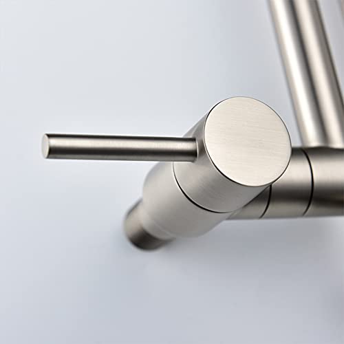 Mitigeur de cuisine en laiton nickel brossé à bras articulé durable