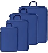 Allecto Plus - Set Van 8 Crème Reis Verpakkingskubussen Multifunctionele Kubussen Voor Koffer Compressie Waterdichte Opbergzakken Voor Kleding Toiletartikelen Andere Reisbenodigdheden
