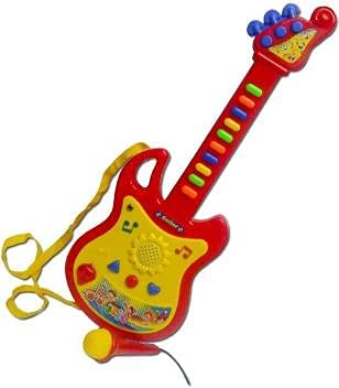 JABAS Kids Guitar Musical Toy with Microphone Guitar for Kids Boys 10 Years Girls Learning to Play with mic Mike Microphone Toy (Colour May Vary)