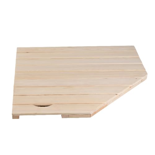 すのこ 松 多目的すのこ 天然素材 木製シャワーマット 扇型 長方形 木製バスマット ノンスリップ ラバーパッド付き すのこマット 頑丈 軽い 押入れ 収納 布団 ふとん 寝具収納 平面 90x90cm