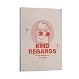 Wandkunst, Retro-Büro-Motiv, Motiv: 'Arbeit mein letzter Nerv', Leinwanddruck, Poster, Kunstwerk für Wohnzimmer, Schlafzimmer, Badezimmer, Büro, Heimdekoration, 40 x 60 cm