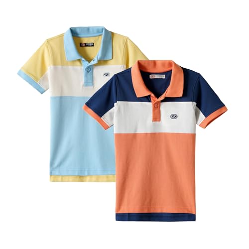 Image of Amazon Brand - Symbol Boy's Color Block Regular Fit Polo Shirt