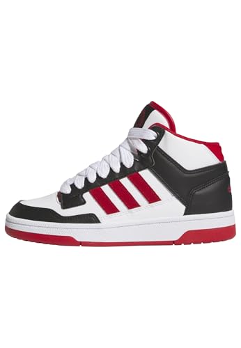 adidas Unisex niños Rapid Court Mid Junior Shoes, Core Black/Team Power Red 2/FTWR White, 36 EU