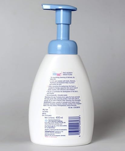 Image of Sebamed Baby Face & Body Wash Foam|pH 5.5|Ideal for face & body cleansing|400 ml (Pack of 4)