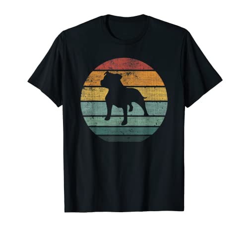Staffordshire Bull Terrier Staffy Dog Breed Retro Vintage T-Shirt