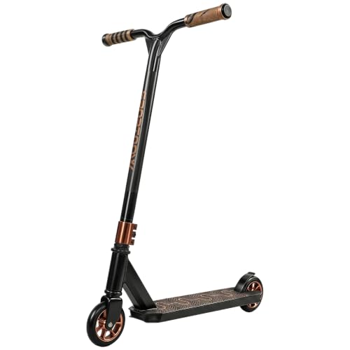SPORTNOW Scooter Acrobático con Manillar 360°, Rodamientos ABEC-9, Dorado