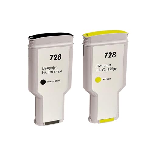Cartouche Jaune 728 pour DesignJet T730 T830 - Impression Plan Haute Précision - 4
