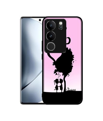 Image of Sweet Love Design Premium 2D Printed Metal Back Case Cover for Vivo V29 5G / V29 Pro 5G, Multicolour
