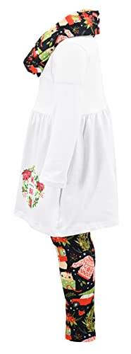 Image of Unique Baby Girls Kids Toddler 3pc Outfit Set Long Sleeve Lightweight Tunic Top Leggings and Scarf
