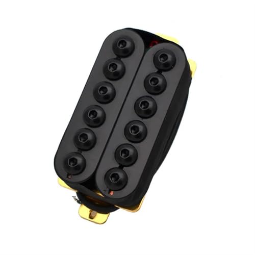 エレキギターピックアップキット ブラック 調節可能 メタル ダブルコイル エレキギター ピックアップ ハムバッカー 抵抗:7.5k 15K(Neck)