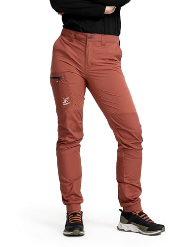 RevolutionRace Rambler Lightweight Pants para Mujer, Pantalones de Senderismo duraderos y Ligeros, Pink Mahogany, M