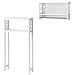 Alaterre Furniture Coventry Over Toilet Open Storage Shelf, Bath Shelf with Two Towel Rods