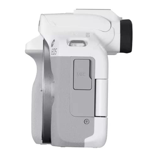 Image of Canon EOS R50 Mirrorless Camera with RF-S18-45mm f /4.5-6.3 is STM Lens (24.2 MP) for Video Vlogging - White