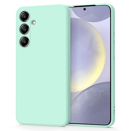 Coque de protection intégrale silicone liquide Samsung Galaxy S24 AK cyan