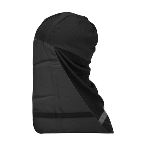 VekAuto Gorra De Ciclismo Absorción De Sudor Y Humedad Reflectante Forro De Casco Tela De Malla Negro 22x42cm 1 Pc