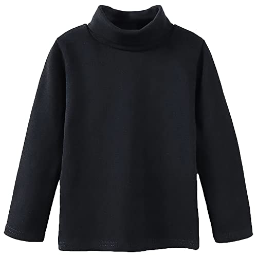 Boys Girls Base Layer Thermal Shirt Turtleneck Long Sleeve Elastic Casual Undershirts 3pcs Set3
