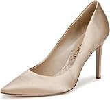 Sam Edelman Women's Hazel Pump, Bright White Satin, 11