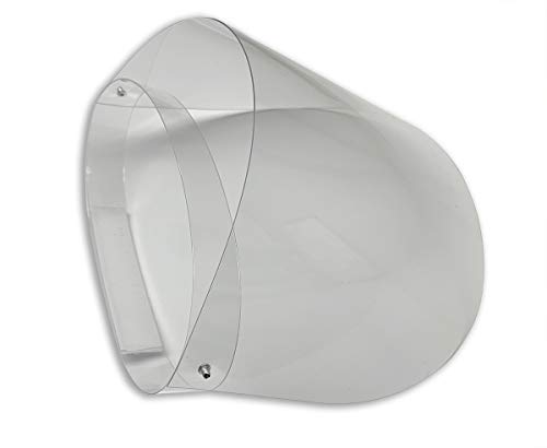 Accuform, 50 Pack Protective Face Shield, Disposable Plastic with Hook & Loop Closure for Adults, 14x8 Full Face Shield Fits Heads 17-26, LHB642