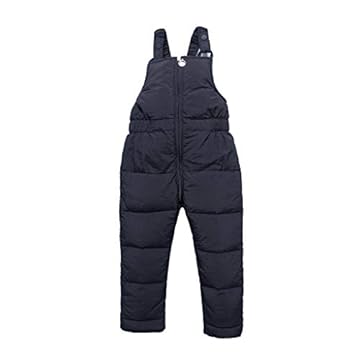 Mercatoo Macacão infantil infantil para bebês meninos meninas calças quentes macacão macacão calças de inverno roupas para meninos pequenos roupa de neve, Preto, 3-4 Anos