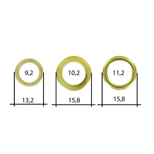 30 pezzi assortimento di anelli per fitschia - Ø