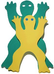Tavoletta da nuoto a forma di rana, 720 x 480 x 38 mm, colore: verde