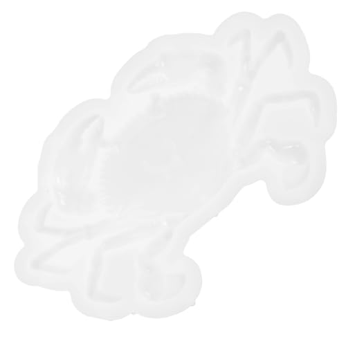 iplusmile Molde de Silicona para Manualidades Forma de Cangrejo, Reutilizable y Flexible, Tamaño Pequeño, Color Claro, Adecuado para Colgantes, Llaveros y Decoración Diy, Molde Resistente