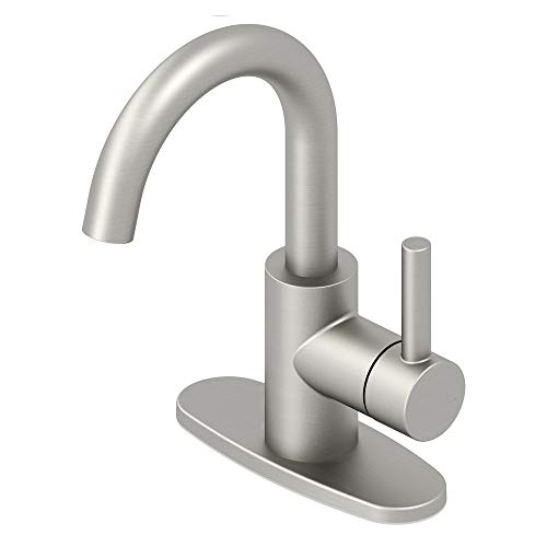 Best Quality 🔥 Jacuzzi 67691W-6004 Duncan Brushed Nickel Pvd 1-Handle 4-in Centerset Bathroom Sink Faucet Best Quality 🔥 Jacuzzi 67691W-6004 Duncan Brushed Nickel Pvd 1-Handle 4-in Centerset Bathroom Sink Faucet