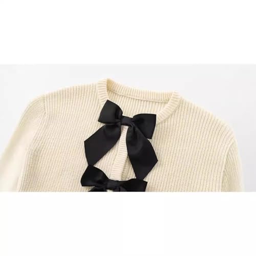 Women's Bow Front Cardigan - Cute Long Sleeve Sweater Tops for Fall3