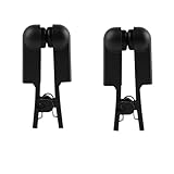 1 Pair Ear Clip Electrode,Black Rubber Reusable Clip Compatible with TENS 7000 & Standard Units,Meridian Point Stimulation Accessory (Black)