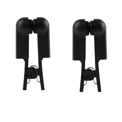 1 Pair Ear Clip Electrode,Black Rubber Reusable Clip Compatible with TENS 7000 & Standard Units,Meridian Point Stimulation Accessory (Black)