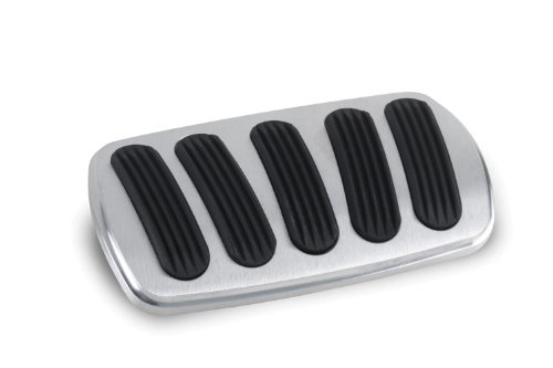 Image of Lokar BAG-6138 Billet Aluminum Curved XL Non Power Brake Pad with Rubber for Chevy