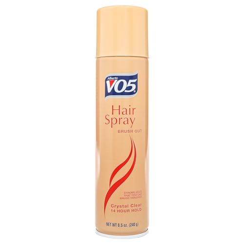 Alberto VO5 Crystal Clear Brush Out Hair Spray - Volumizing Hair Spray for Styling - Frizz and...