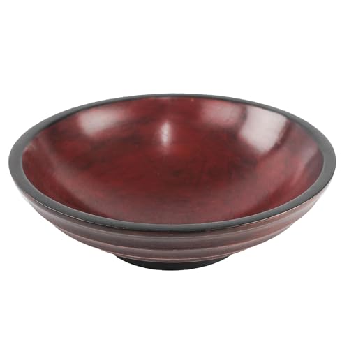 NOVICA Bol décoratif artisanal en bois de cèdre fait à la main en rouge du Ghana Accessoires Bols Assiettes [27,9 cm l x 37,5 cm H] 'Red Asanka'