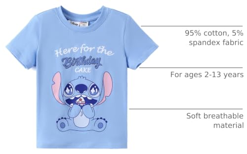 Image of Disney Kids Birthday Shirts 2-9Y, Cute Graphic Tees, Birthday Party Outfit | Disney Officially Licensed, Birthday Girl & Boy T-Shirts, Special Day Outfit, Favorite Character Gift, Soft & Comfortable