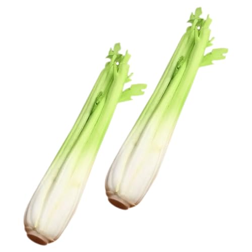 Alipis Fake Celery Artificial Vegetables PU Celeries Highly Simulation Lifelike Vegetable Home House Kitchen Cabinet Decoration False Kids Market Restaurant Model