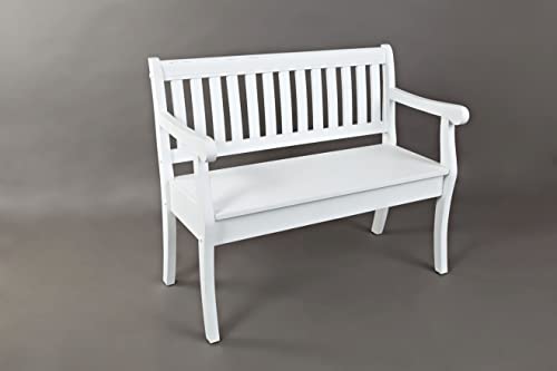 Jofran Inc. Artisan's Craft Farmhouse Distressed Acacia Storage Bench - Thumbnail 7