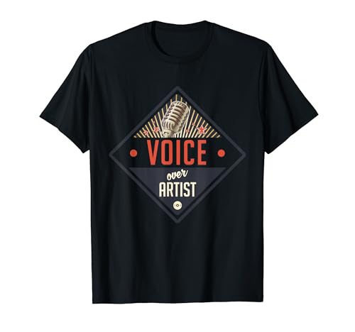Shirtrevo JJGN7DDXM65 Vintage Voice Over Microphone Voice Actors Graphic T Shirt T-Shirt cover